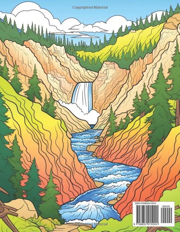 Animals of Yellowstone: A fun coloring book for all ages
