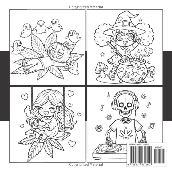 Horror Stoner Coloring Book: Funny and Chill Designs Featuring Cute Monsters and Creepy-Cute Friends
