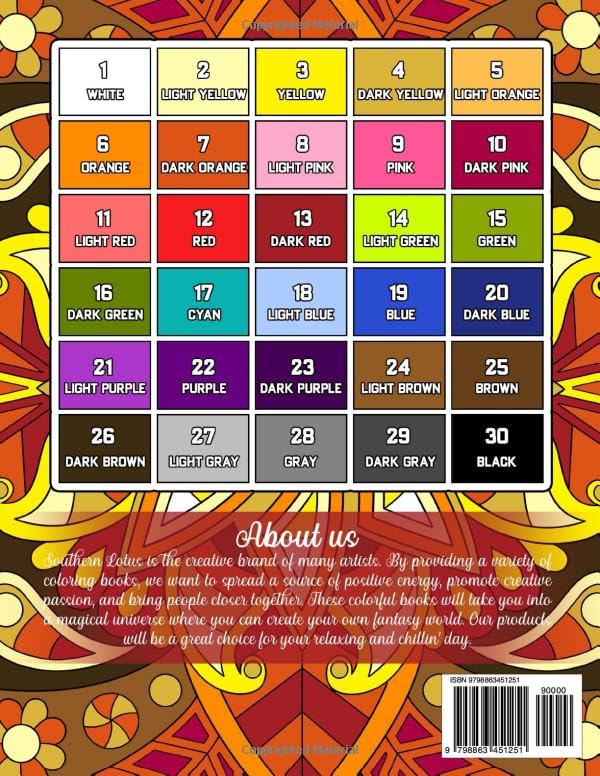 Color By Number Simple Patterns: Coloring Book of Easy Illustrations for Adults Beginners With Big Designs and Detailed Numbers, Large Print Pages for Relaxation and Stress Relief