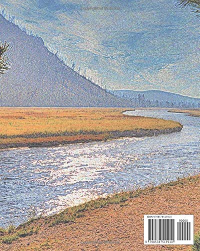 National Parks Coloring Book: Yellowstone Beautiful Landscapes