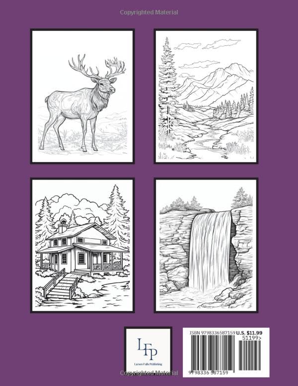 National Parks Coloring Book for Kids & Adults: Nature Lovers' Guide to U.S. Parks