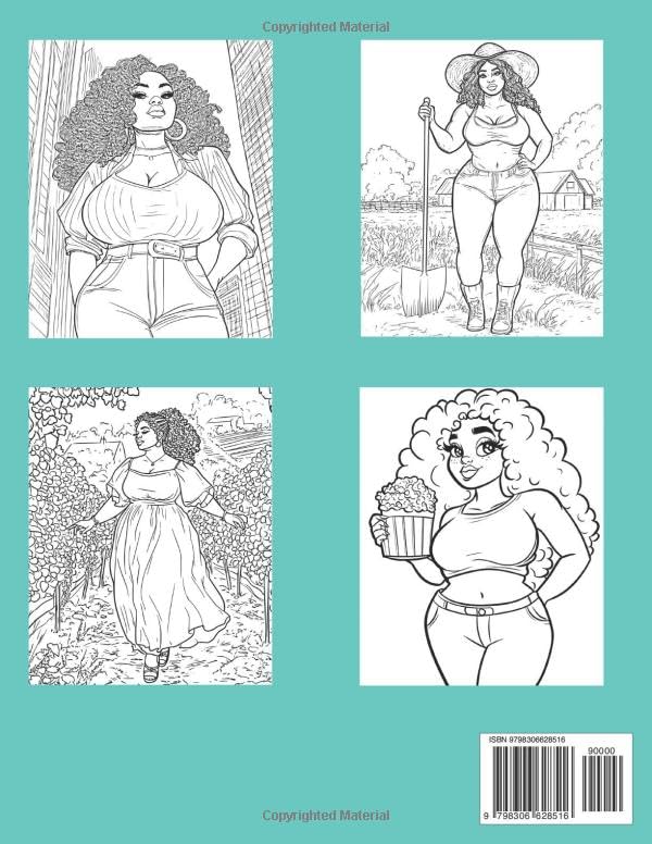 Black Curvy Women Adult Coloring Book: Beautiful Curvy Black Women Afro American Coloring Book for Adults and Teen Girls Relaxation Mindfulness ... Black Women from Work to Play. Love Yourself