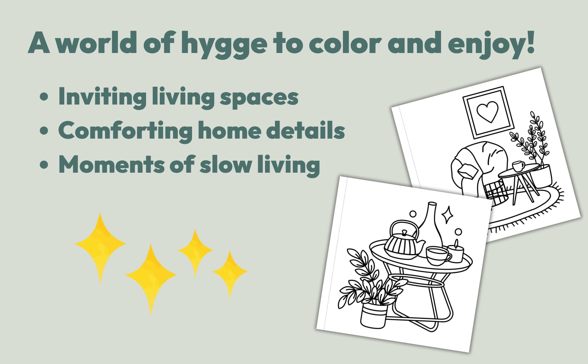 Cozy Coloring Hygge: 50+ Bold and Easy Pages to Color