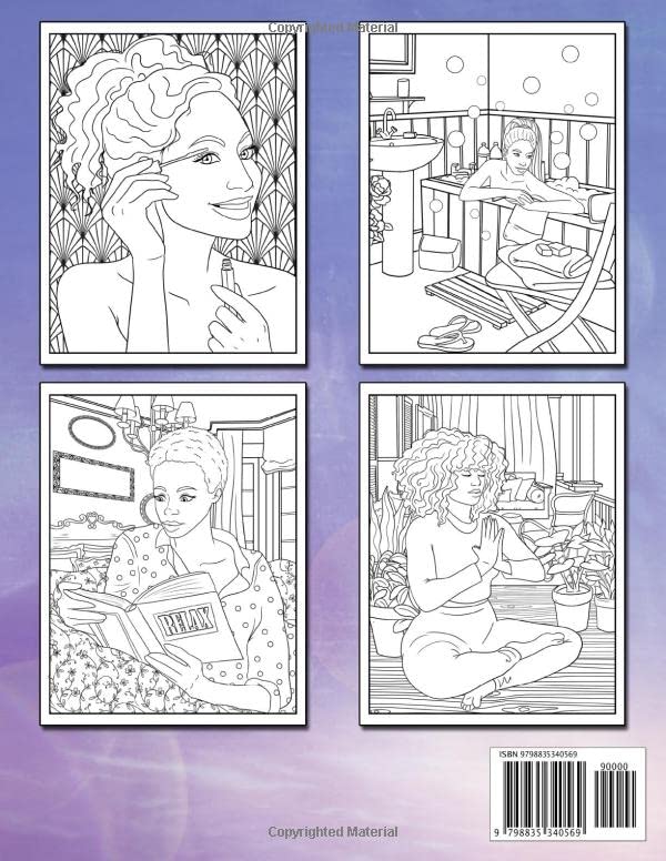 Self-Care Coloring Book for Black Women: Over 40 Stunning Illustrations | Relax, Color, and Enjoy The Good Vibes (Coloring Books)