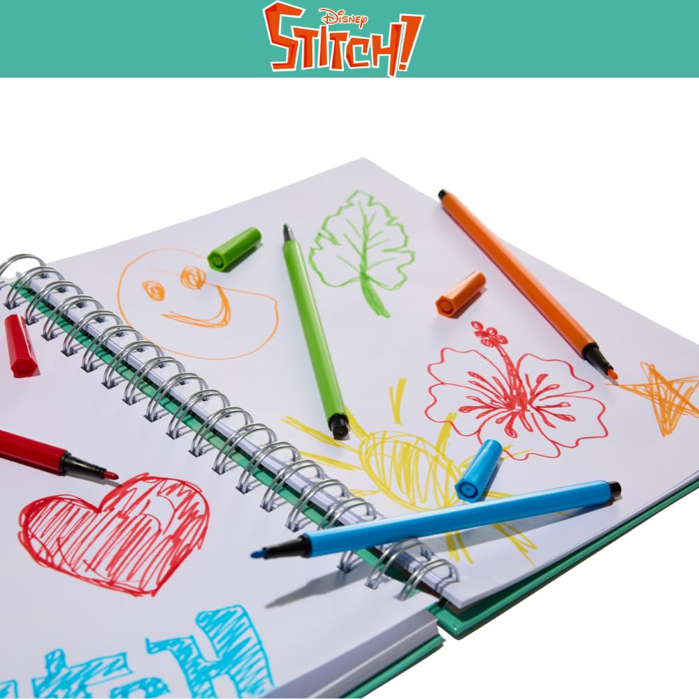 Minecraft Sketchbook Set, 5 Washable Markers, Spiral Bound, 86 Blank Pages
