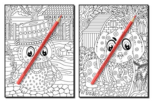 Chibi Animals: An Adult Coloring Book with Adorable Cartoon Animals, Cute Nature Scenes, and Relaxing Patterns for Animal Lovers (Cute Animal Coloring Books)