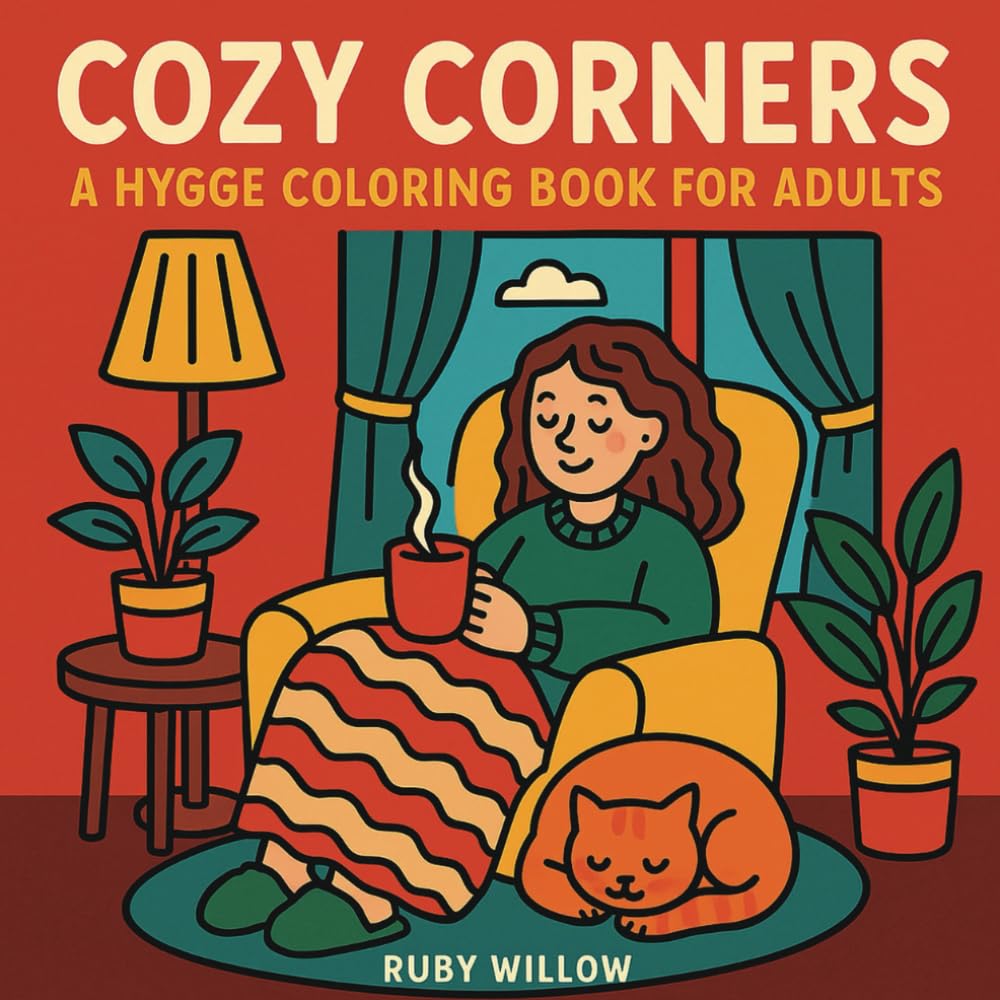 Cozy Corners. A Hygge Coloring Book for Adults: Relaxing & Simple Pages to Color Your Way to Calm