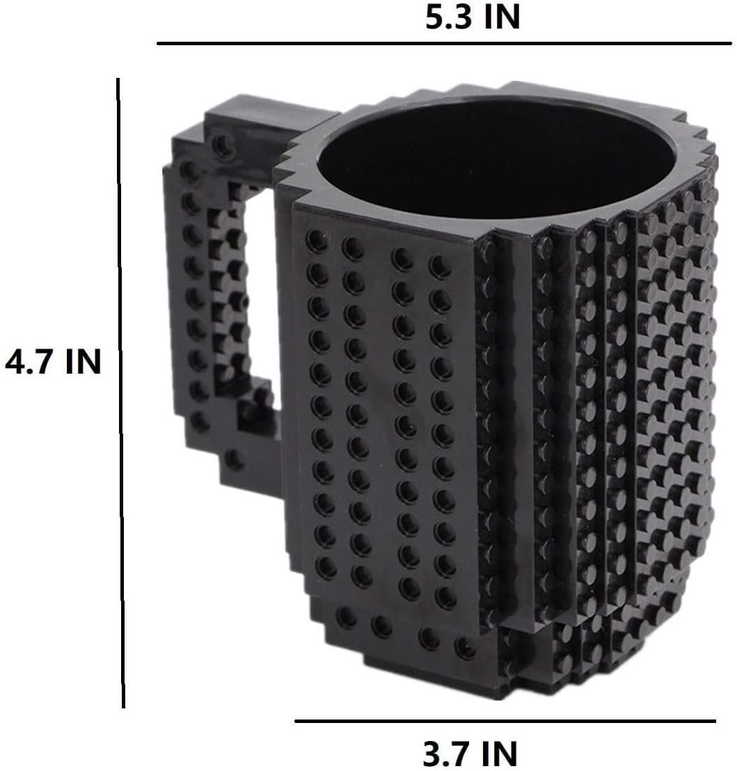Build-On Brick Mug – Building Block Coffee Cup, 12oz