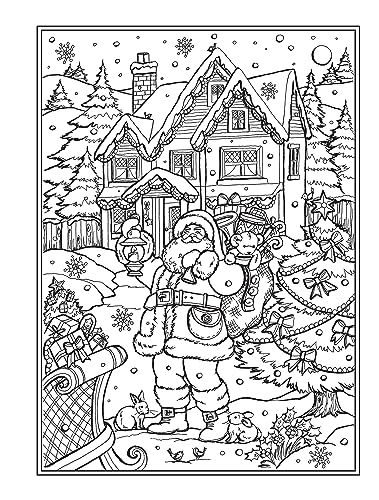 Creative Haven Country Christmas Coloring Book