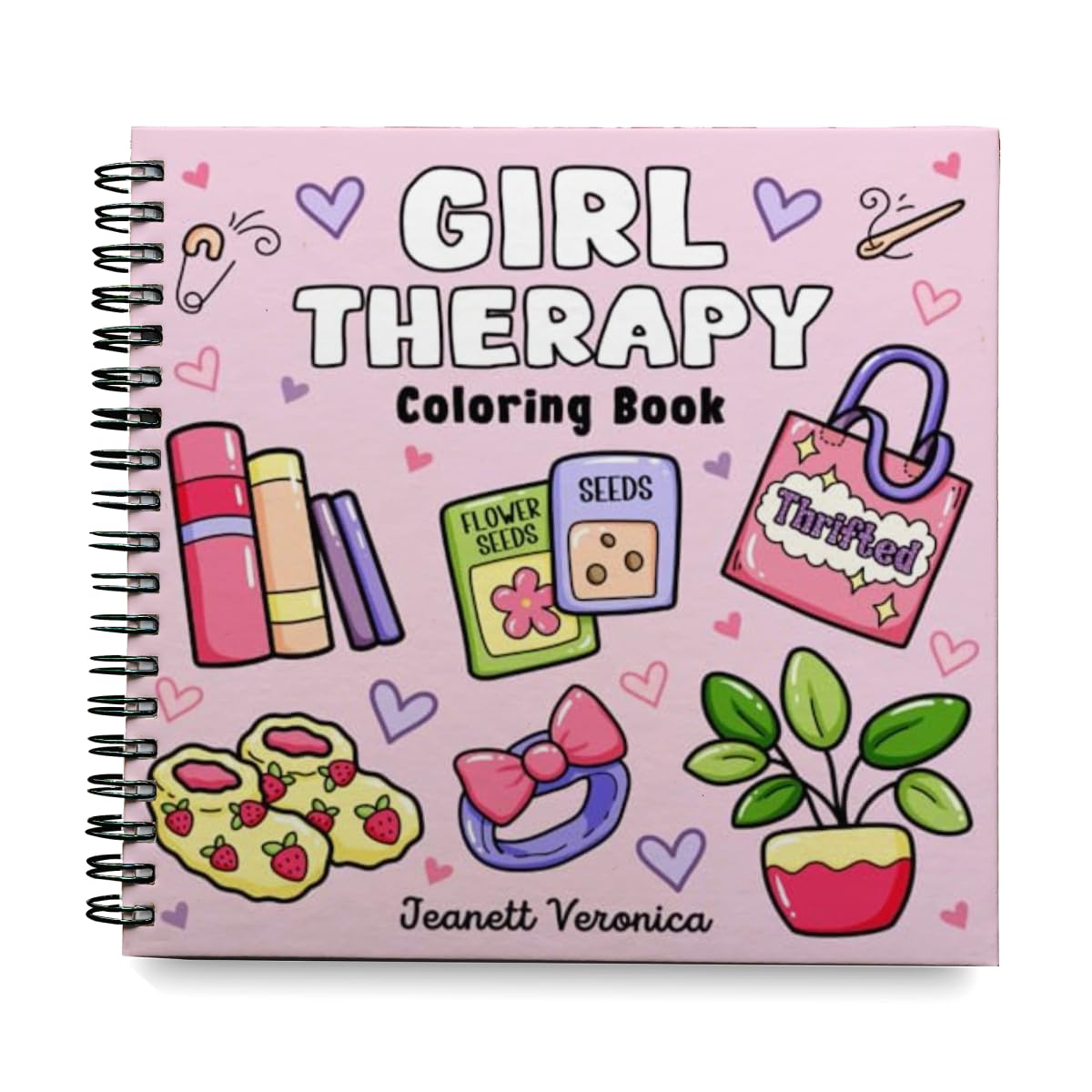 girl therapy coloring book bold and easy designs for adults and teens simple cozy illustrations for selfcare relaxation bold easy