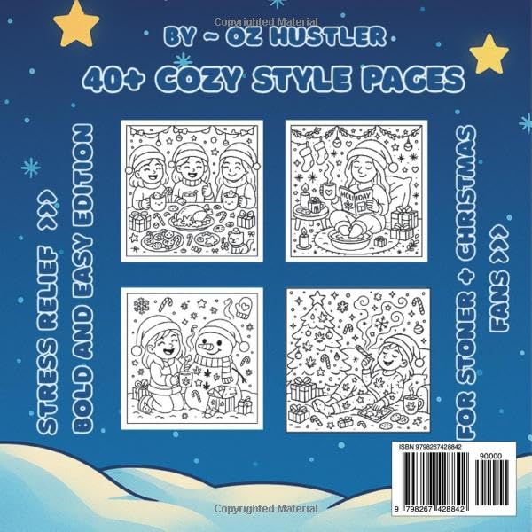 Stoner Christmas Moment Coloring Book: Funny Stoner Christmas Coloring Pages for Adults Stress Relief & Holiday Vibes