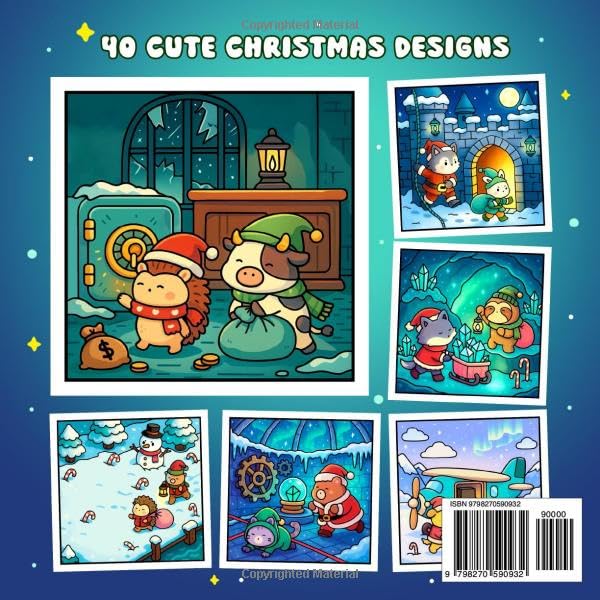 Christmas Crimes: Cozy and Funny Coloring Book for Adults and Teens Featuring Cute Christmas Designs for Relaxation (Comfy Cozy Coloring Books)