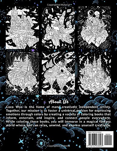 Floating Island Coloring Book: Adults Coloring Books With Floating Landscapes Including Castles, Houses, Planets, Ships And More For Stress Relief and Relaxation
