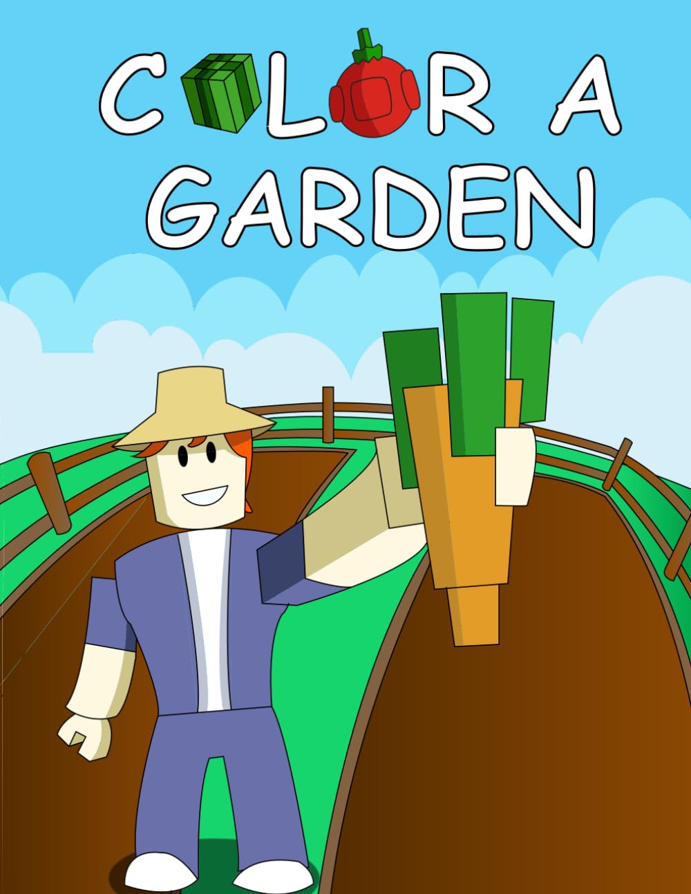 Color A Garden: Gaming Coloring Activity Book for Kids Ages 4, 5, 6, 7, 8, 9, 10, 11, 12 and up! Fun and Easy Coloring Pages