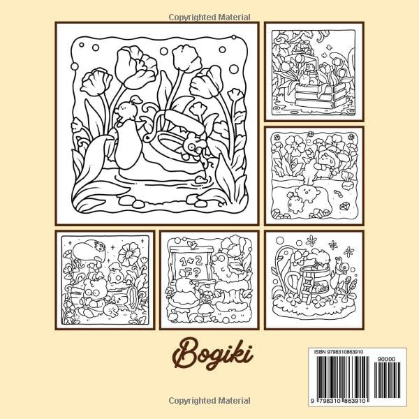 Hidden Garden: A Cute & Comfy Coloring Book for Teens and Adults Featuring Adorable Animals and Nature Scenes for Relaxation and Stress Relief