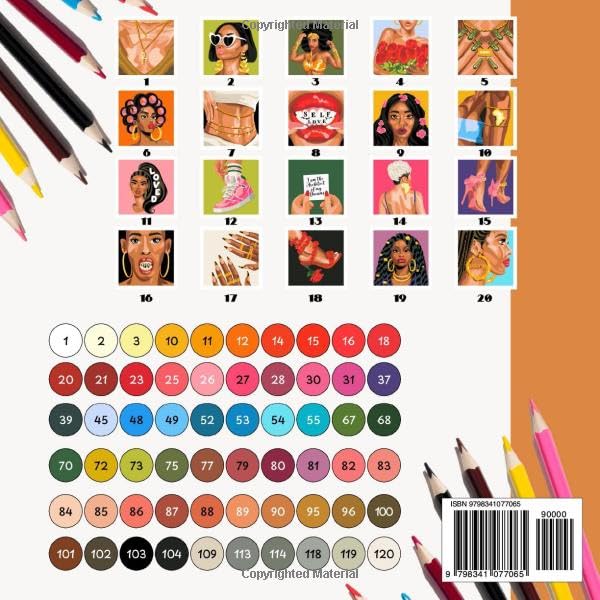 Black Girl Color by Number: Adult Coloring Book with African American Women Art for Stress Relief, Relaxation, and Creativity (Frame-Worthy Illustrations)