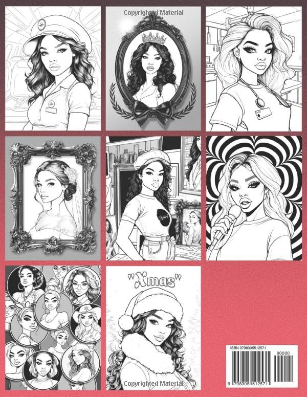 Black Women Unveiled: A Chic Coloring Book for Creativity, Confidence, Inspiration, and Empowerment