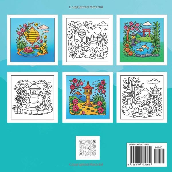 Japan and Fun: Coloring Book for Adults and Kids, Bold and Easy, Simple, Funny and Cute Cozy Daily Activities for Relaxation (Bold & Easy Coloring Books)