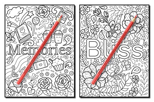Inspirational Words: An Adult Coloring Book with Fun Word Designs, Cute Kawaii Doodles, and Relaxing Flower Patterns (Inspirational Coloring Books)