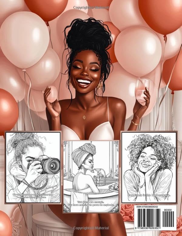 Blessed: Self Care and Manifestation Coloring Book for Black Women With Positive Affirmations: Relax, Recharge, Reprogram Your Mind for Self Love, Boost Your Confidence, and Improve Your Mindset