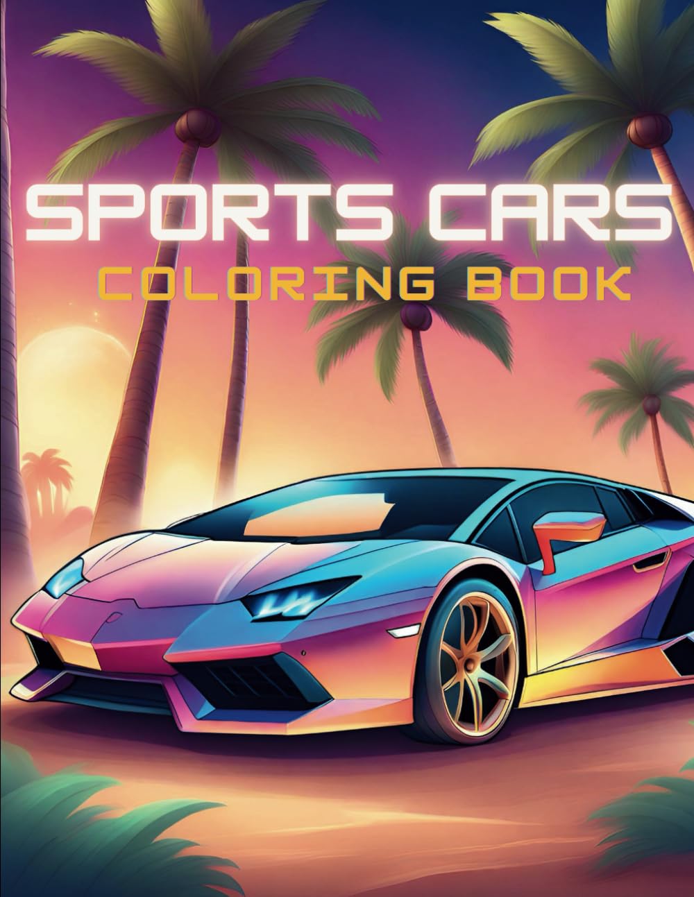 Sports Car Coloring Book: Collection of 40 Awesome Sports Car Coloring Pages Ideal For Car Enthusiasts, Children, Teens, and Adults