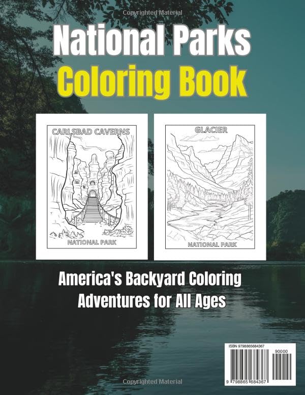 National Parks Coloring Book: America's Backyard Coloring Adventures for All Ages
