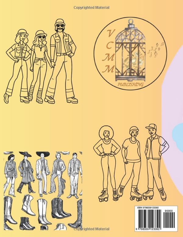 60s & 70s Fashion and Fun Coloring Book: fabulous fun for all