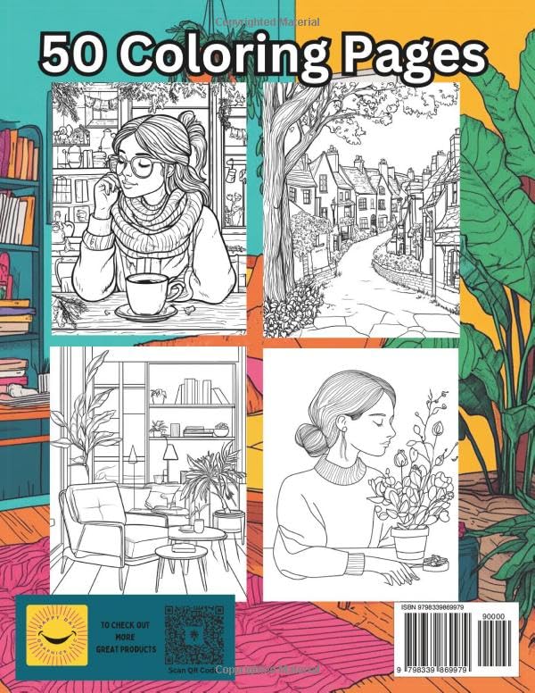 Cozy Hygge Coloring Book: Hygge Place Coloring