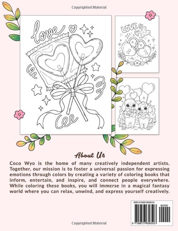 Double Trouble: Valentine’s Day Coloring Book for Adults Featuring Romantic Couple Animals, Sweet Treats, Lovable Stuff and Many More