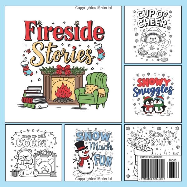 Christmas Hygge: Festive Quotes and Cozy Scenes, A Delightful Holiday Coloring Book for Adults and Teens