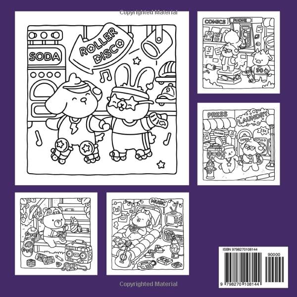 Y2K Cuties Coloring Book: Nostalgic Aesthetic Coloring Pages with Butterfly Clips, Flip Phones, and Sparkly Outfits for Girls to Unwind and Express Creativity