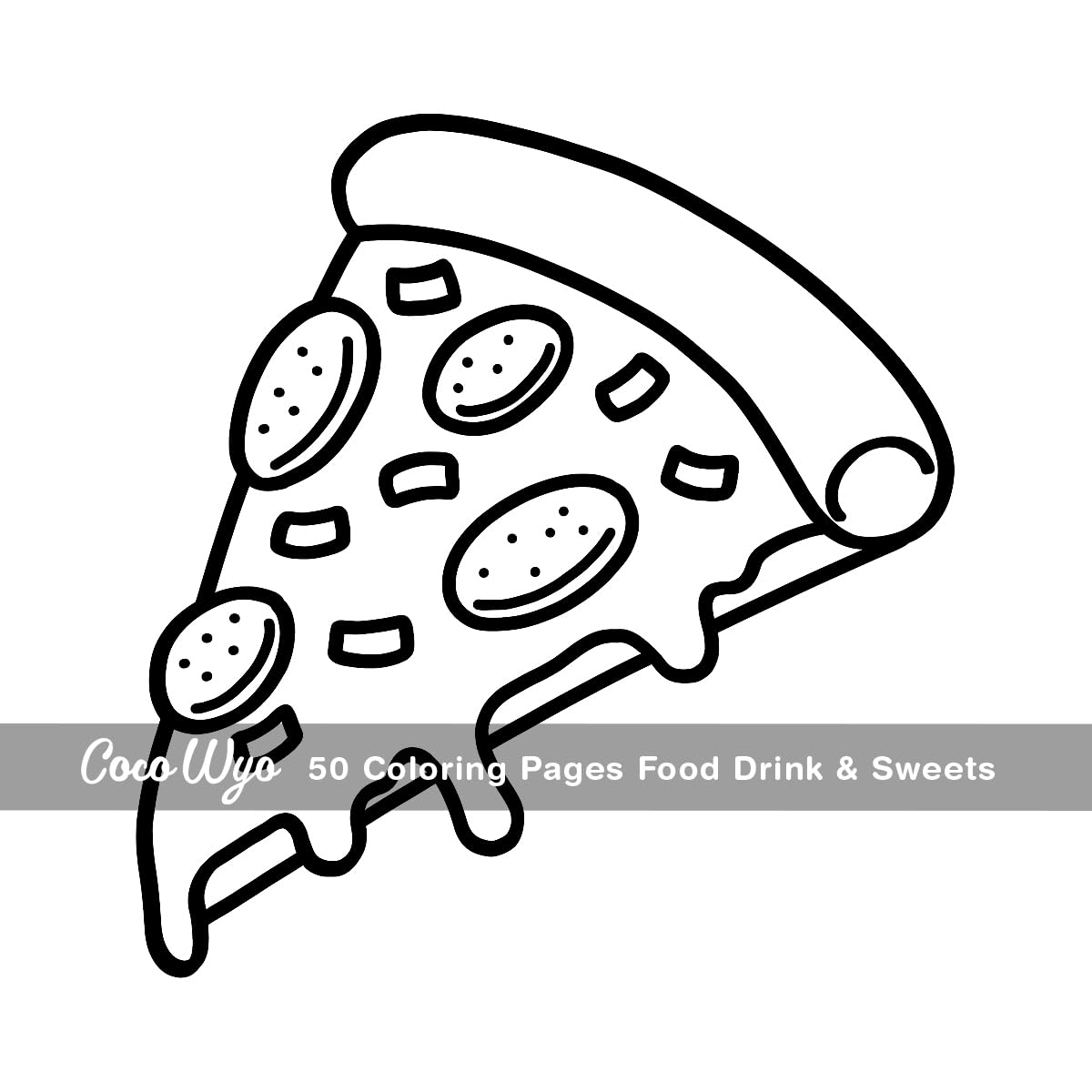 Food Drink & Sweets: Coloring Book for Adults and Kids, Bold and Easy, Simple and Big Designs for Relaxation Featuring a Variety of Foods, Drinks, Desserts and Fruits (Bold & Easy Coloring)