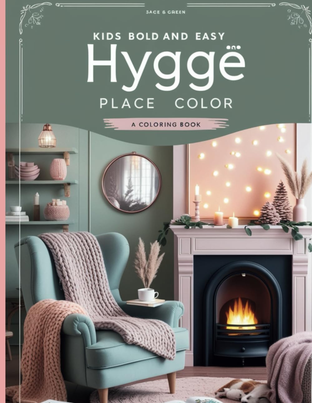 Kids Bold and Easy Hygge Place Coloring Book: Find Heat, Comfort, and Relaxation Through Art.: Hygge Place Coloring Book: A Journey to Calm & Peace