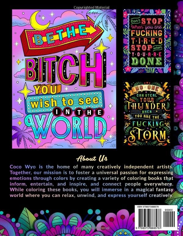 Sweary Motivational Quotes: Adult Coloring Book With Inspirational Swear Word For Stress Relief And Relaxation