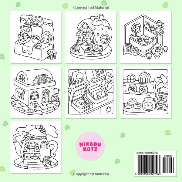 Little Shop: Bold and Easy Coloring Book for Adults and Teens