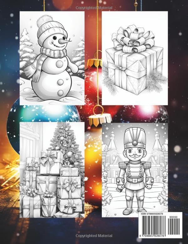Fantasy Coloring Book Christmas Objects Special Edition: For Adults and Teens | Black Line and Grayscale Images of Christmas Objects (The Enchanting World of Christmas Coloring Books)