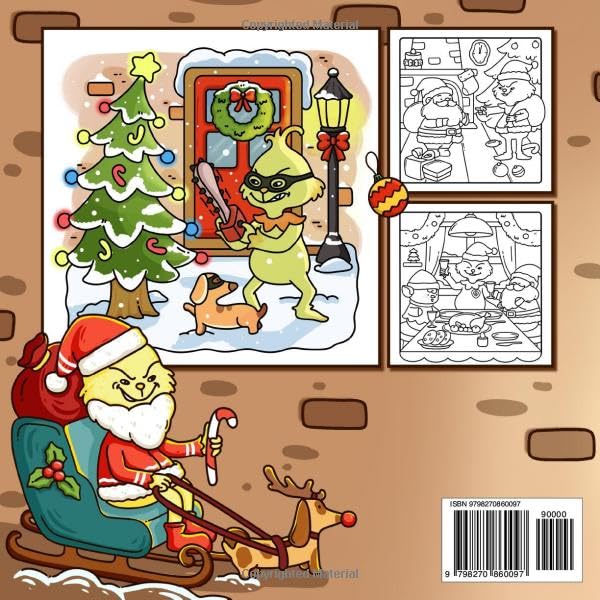 Grumpy Christmas: Anti-Cozy Christmas Coloring Book for Adults, Woman, Teens & Kids Featuring Cute and Funny Green Character Who’s Anti-Xmas and Fuzzy Friends in Cozy Holiday Moments