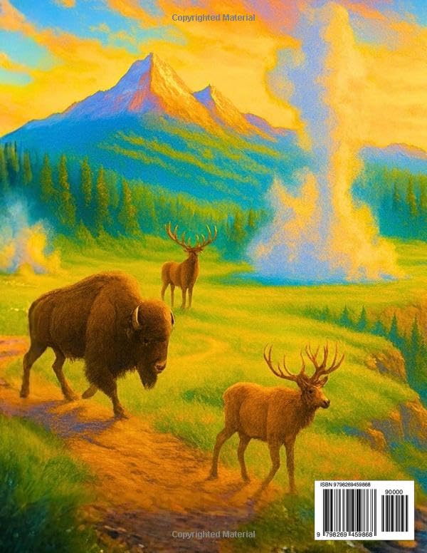 On the Trails of Yellowstone: Coloring Book