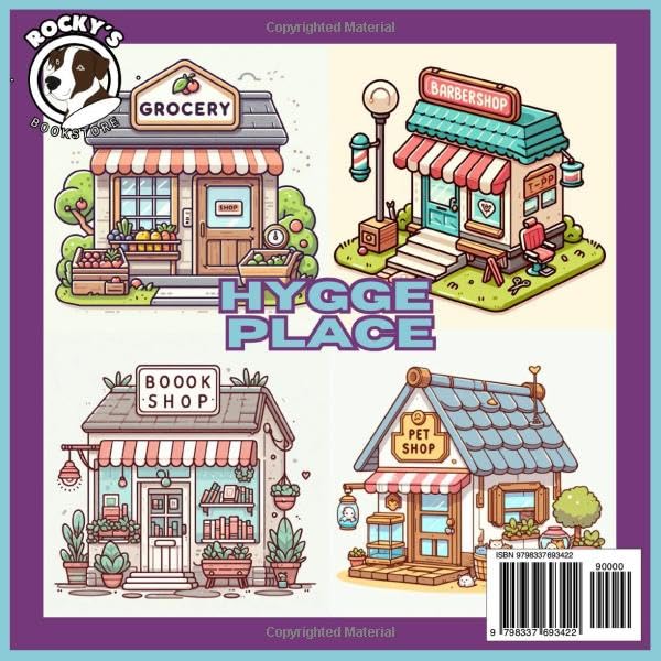 Hygge Place: Bold-Easy themed coloring book for relaxation (Cozy Spaces Coloring Book)