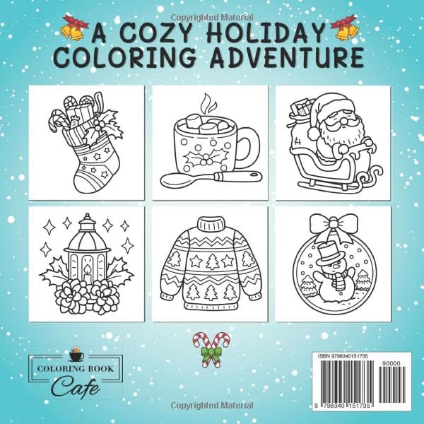 Cozy Christmas: Cute and Cozy Coloring Book for Adults & Teens Featuring Easy and Bold Christmas Designs (Bold and Easy Coloring Books)