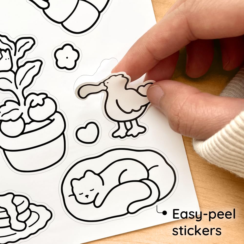 Coco Wyo Coloring Book (Spiral Bound) & Sticker Set for Adults & Teens - Girl Moments 2