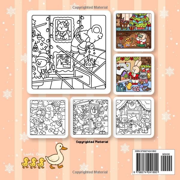 Christmas Criminals: A Cozy and Funny Christmas Coloring Book for Adults and Teens Filled with Criminally Cute Scenes of Holiday Heists, Cozy Crimes, and Festive Mischief