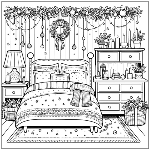 Holiday Homes Adult Coloring Book: Festive Cozy Houses for Yuletide and Winter Holidays