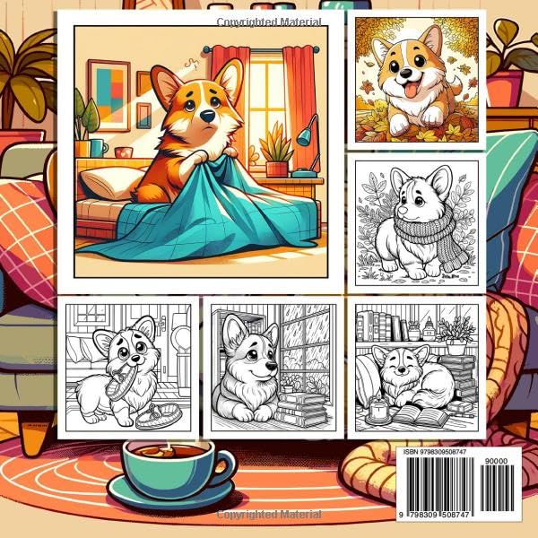 COGRI Fuzzy Hygge Coloring Book: Adults, Teens, and Kids: : Cute and Cozy Dog-Themed Pages for Stress-Free Coloring (pet)