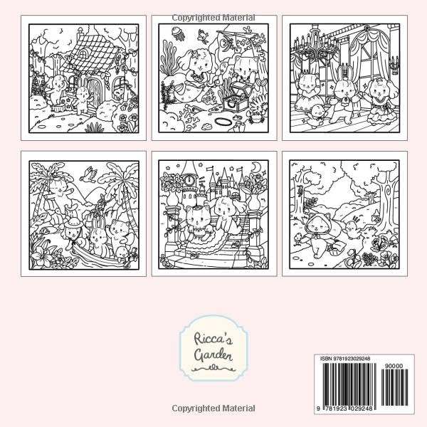 Once Upon a Whimsy: A Cute & Cozy Fairy Tales Coloring Book for Adults and Teens with Muffin and Friends | For Relaxation and Stress Relief