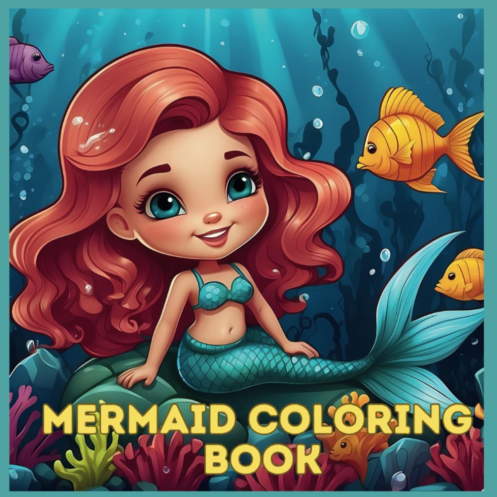 Kids Cute Mermaid Coloring Book: A Magical Coloring Journey Under the Sea for Kids 4-8