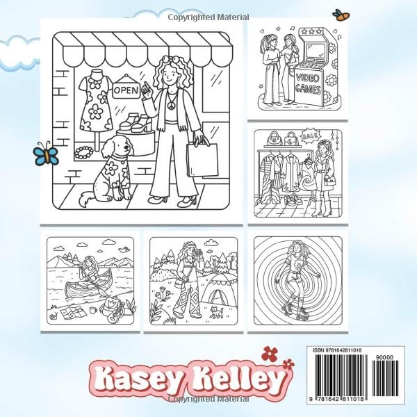 70s Girl Vibes: Adult Coloring Book for Women and Teens for Calm and Relaxation, Featuring Groovy Fun and Super Cute Fashion