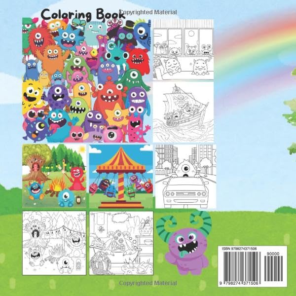 FUZZY little MONSTERS: Coloring Book for children, teens or adults (Les Lucioles Intérieures)