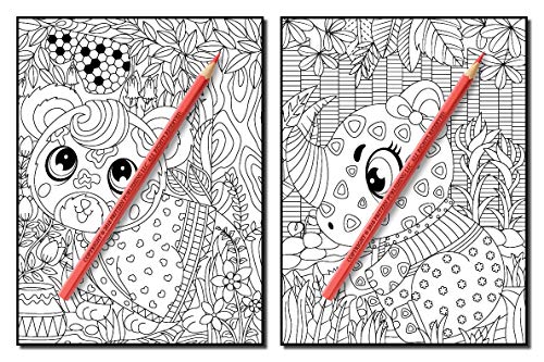 Chibi Animals: An Adult Coloring Book with Adorable Cartoon Animals, Cute Nature Scenes, and Relaxing Patterns for Animal Lovers (Cute Animal Coloring Books)