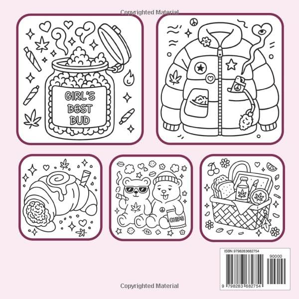 Stoner Girl Coloring Book: Bold and Easy Designs Made for Weed-Loving and Free-Spirited Stoner Queens. Featuring Cute and Cool Art for Stress Relief and Creative Chill Time for Teens and Adults.